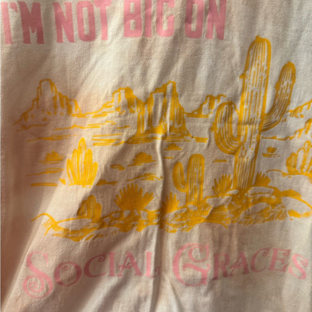 Gildan Short Sleeve Tee with Pink and Yellow Desert Print